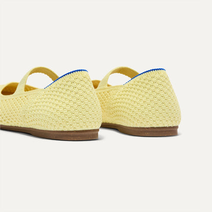 Rothy's The Kids Mary Jane in Lemonade Open-Knit