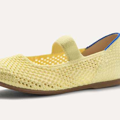 Rothy's The Kids Mary Jane in Lemonade Open-Knit