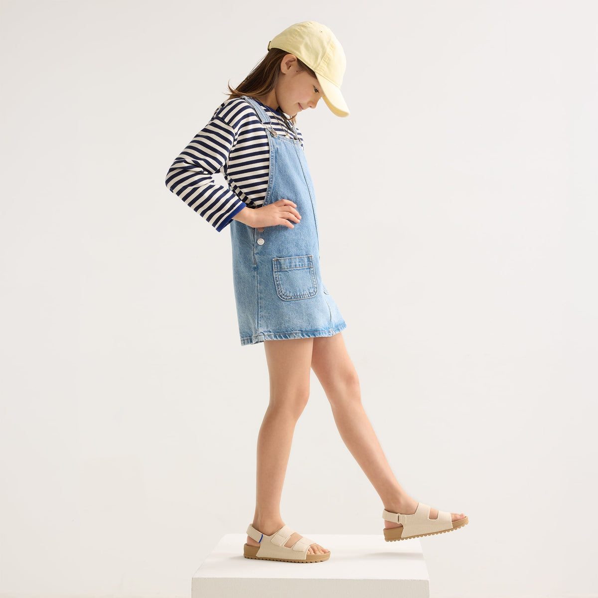 Rothy's The Kids Double Strap Sandal in Conch