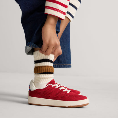 Rothy's Kids Stretch Sneaker in Firecracker