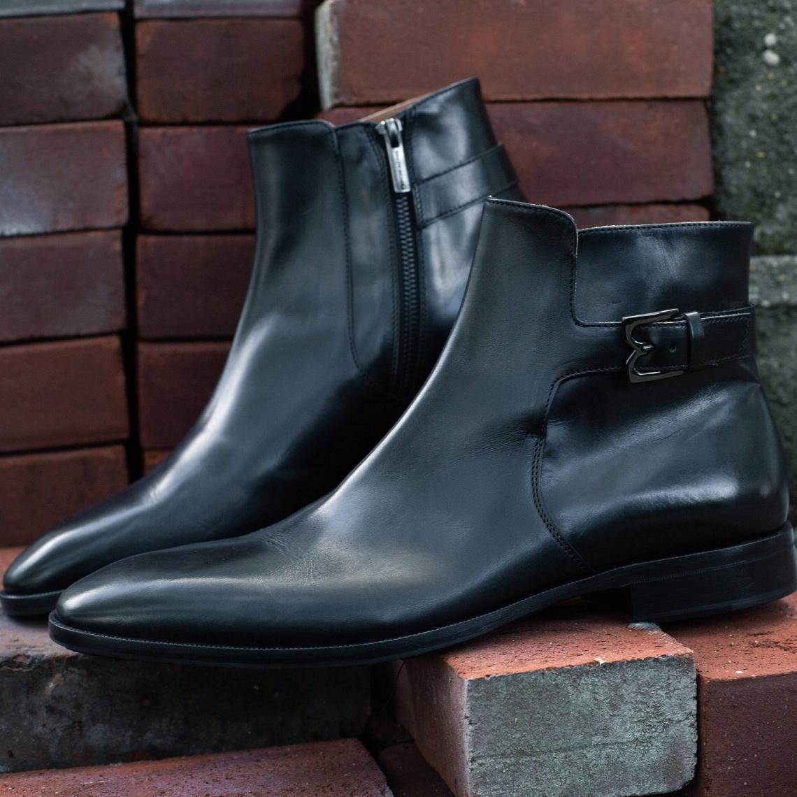 Bruno Magli Boots | Men Angiolini Leather Dress Boot - Black