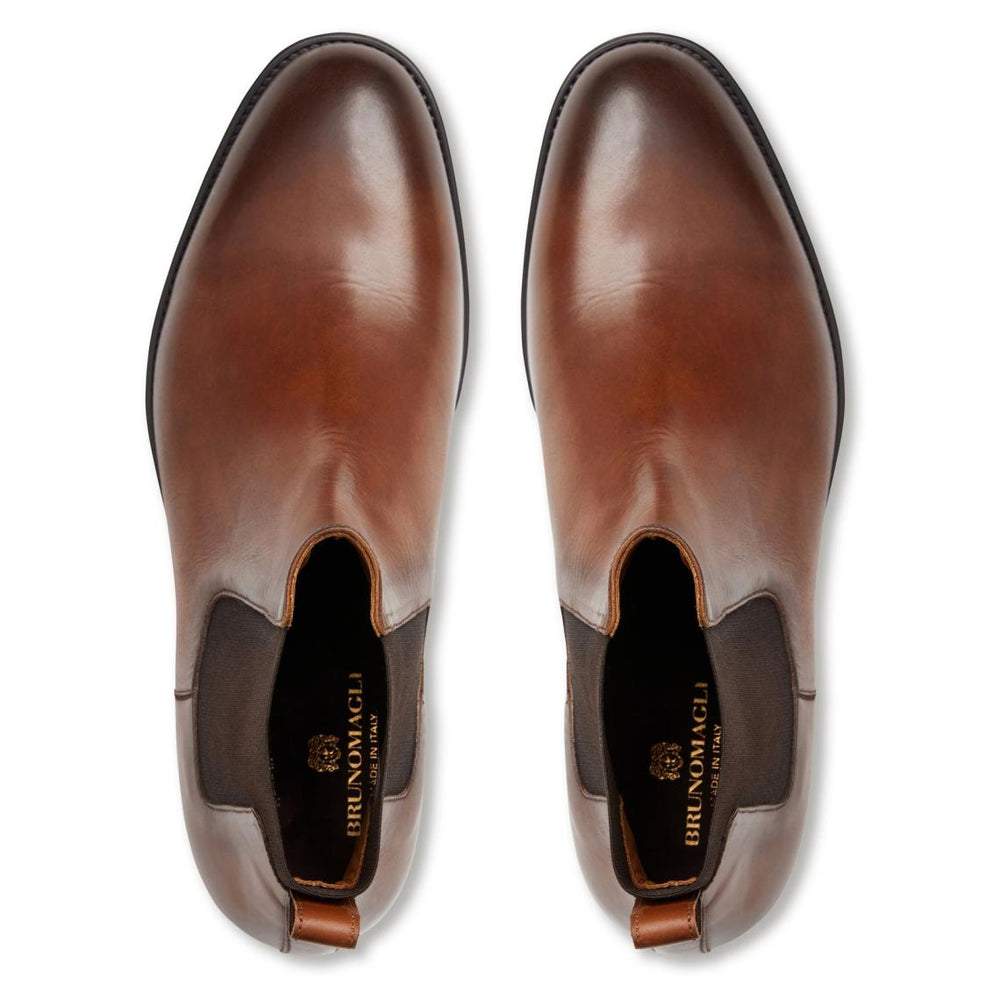 Bruno Magli Boots | Men Byron Double Gore Slip-on Boot-Cognac