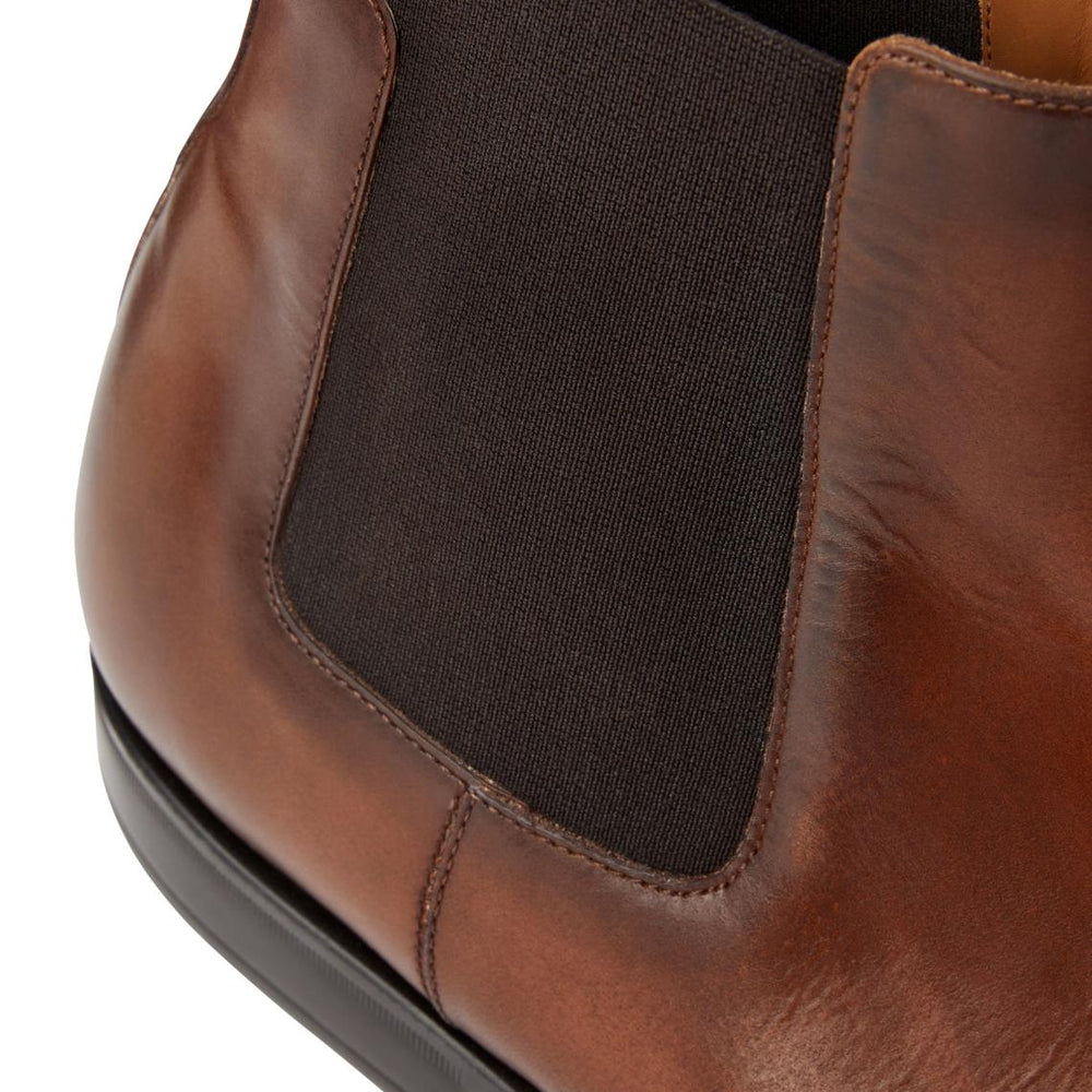 Bruno Magli Boots | Men Byron Double Gore Slip-on Boot-Cognac