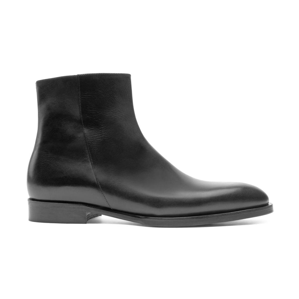Bruno Magli Boots | Men Calvin Side Zip Leather Boot-Black