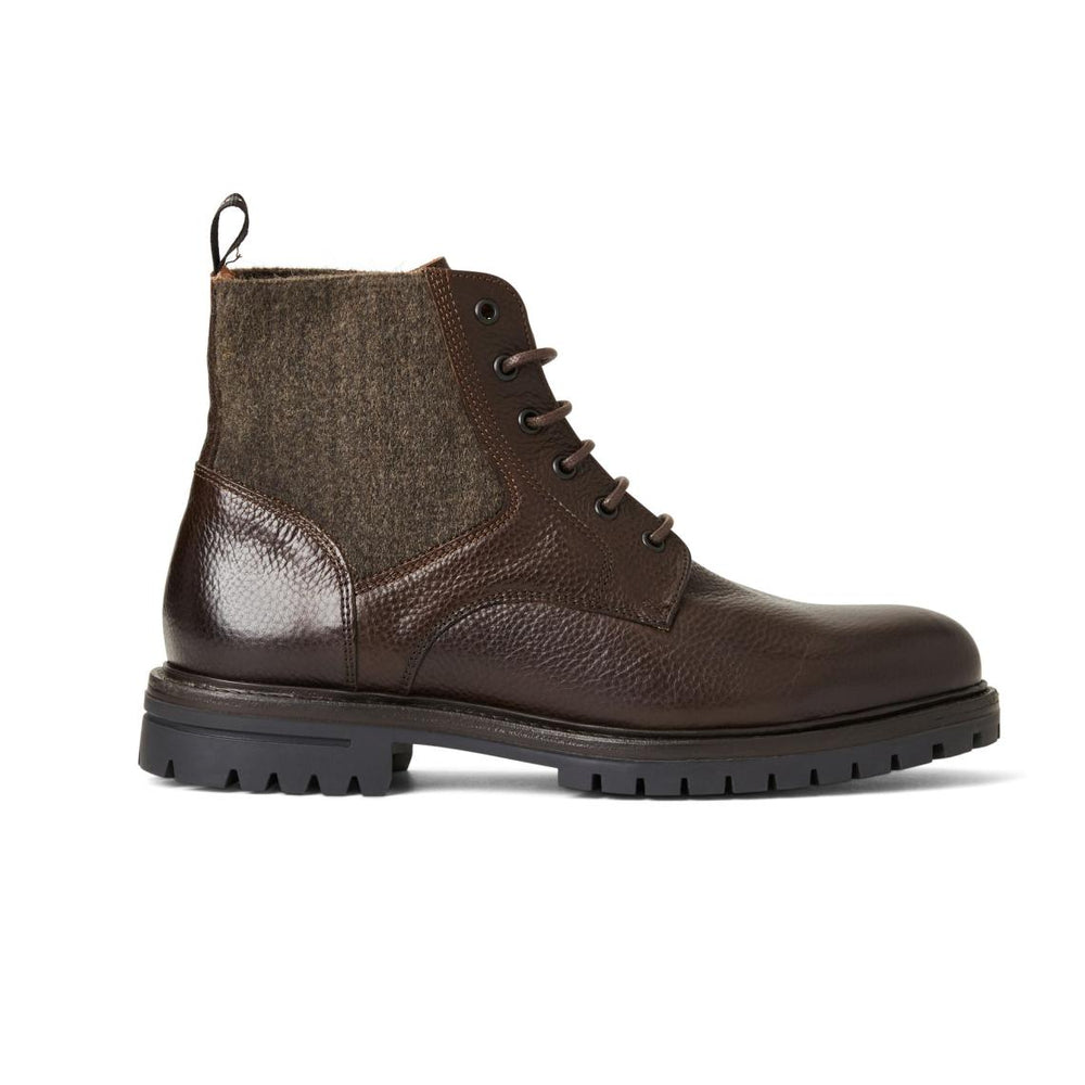 Bruno Magli Boots | Men Hunter Contemporary Lace Up Stretch Boot- Dark Brown
