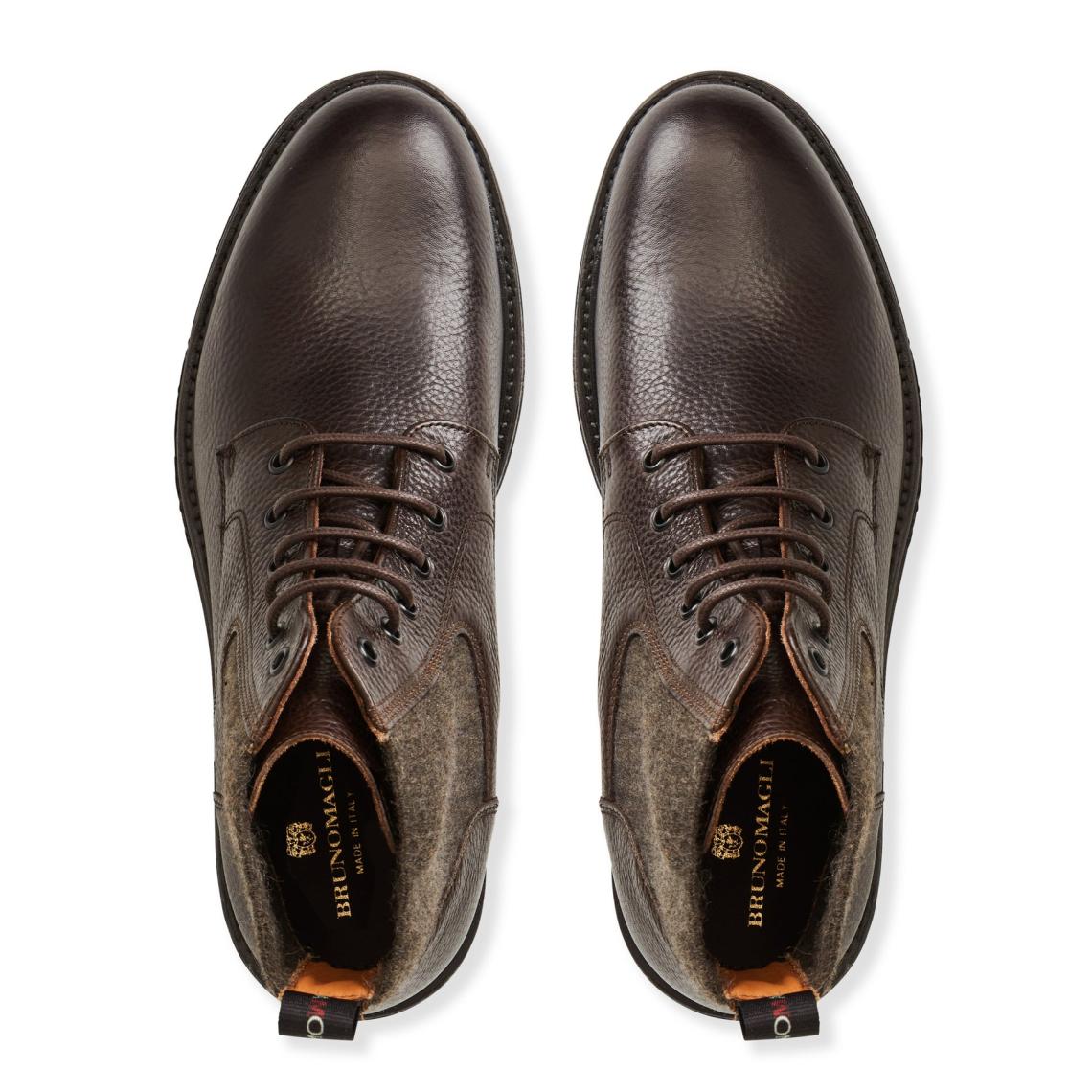 Bruno Magli Boots | Men Hunter Contemporary Lace Up Stretch Boot- Dark Brown