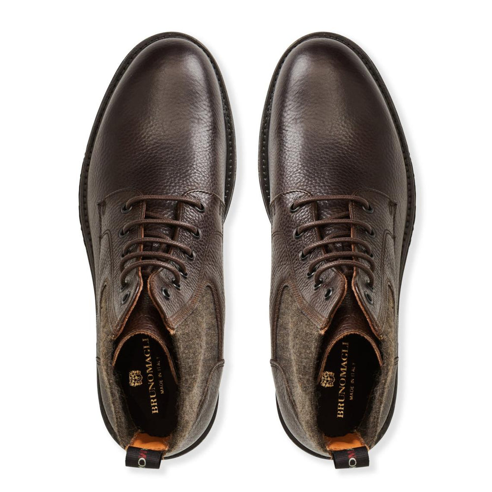 Bruno Magli Boots | Men Hunter Contemporary Lace Up Stretch Boot- Dark Brown