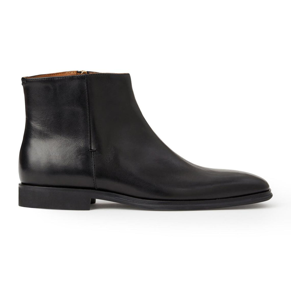 Bruno Magli Boots | Men Raging Leather Side Zip Boot-Black