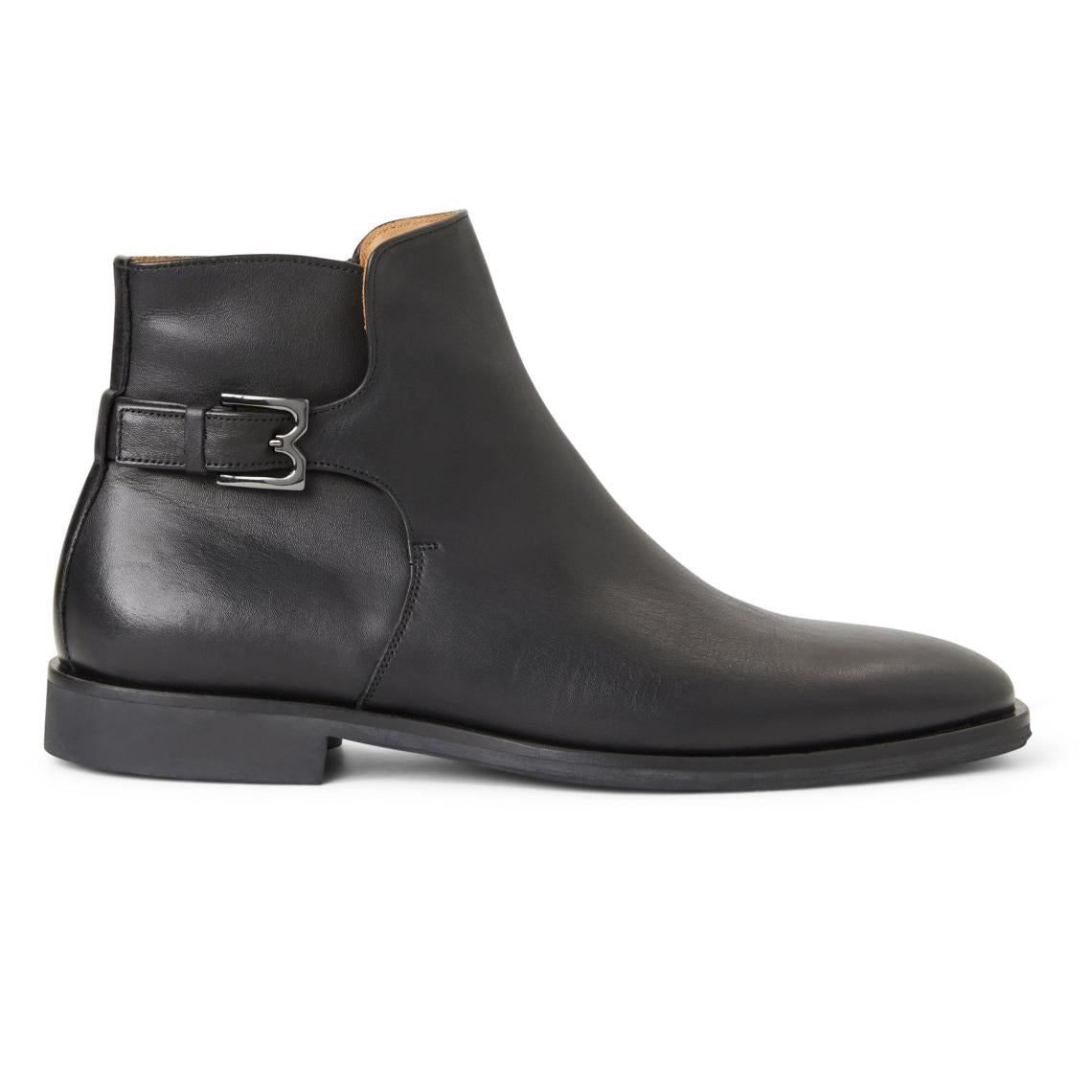 Bruno Magli Boots | Men Rubino Leather Side Zip Boot- Black