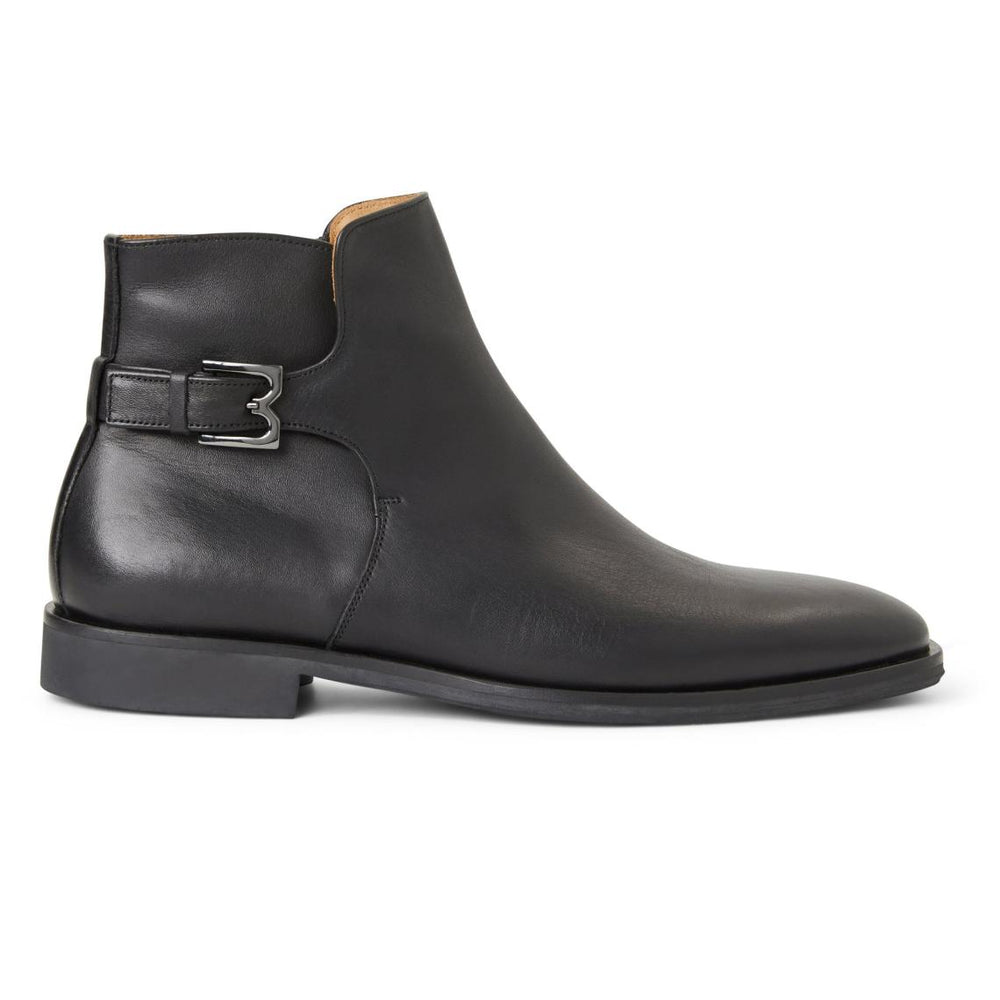 Bruno Magli Boots | Men Rubino Leather Side Zip Boot- Black