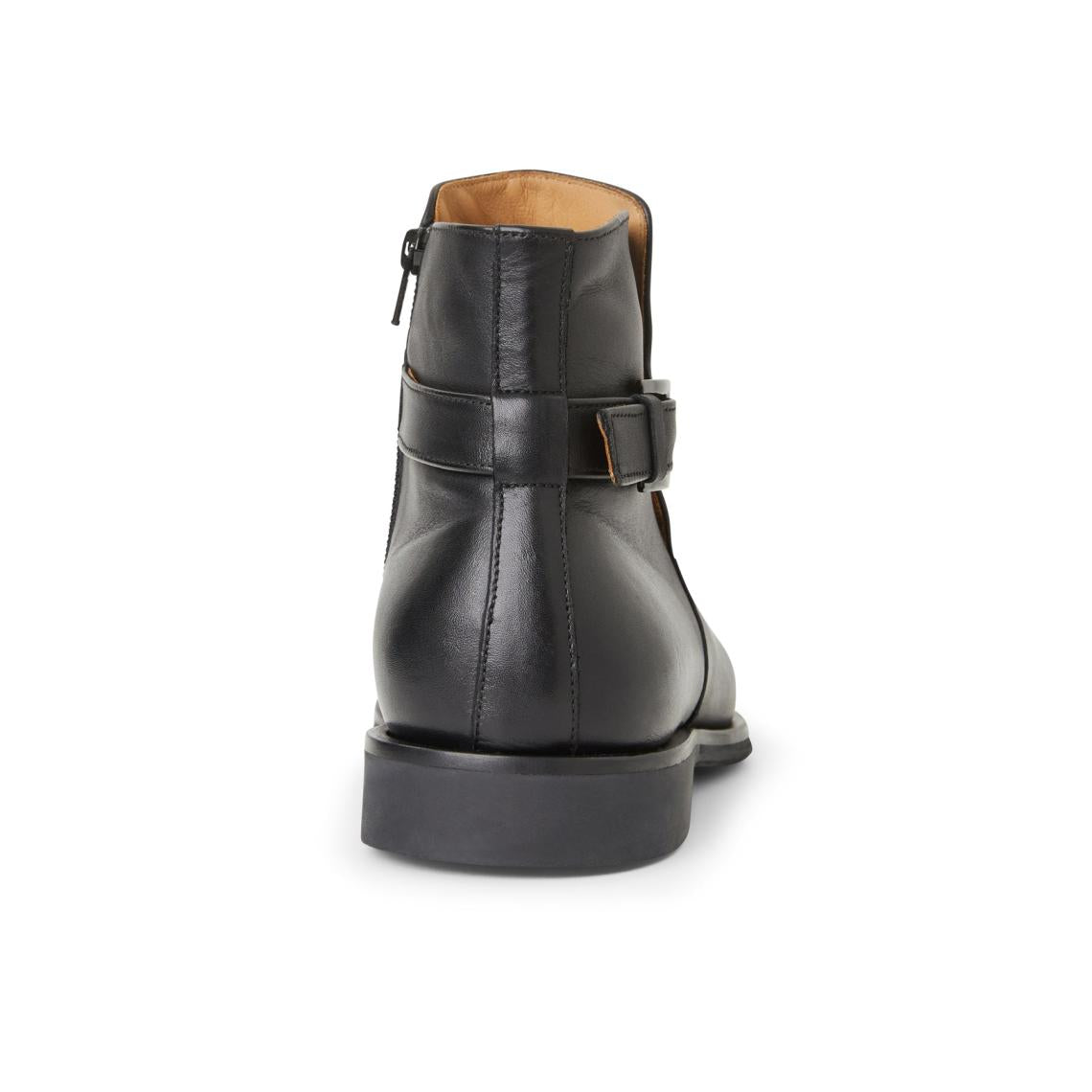 Bruno Magli Boots | Men Rubino Leather Side Zip Boot- Black
