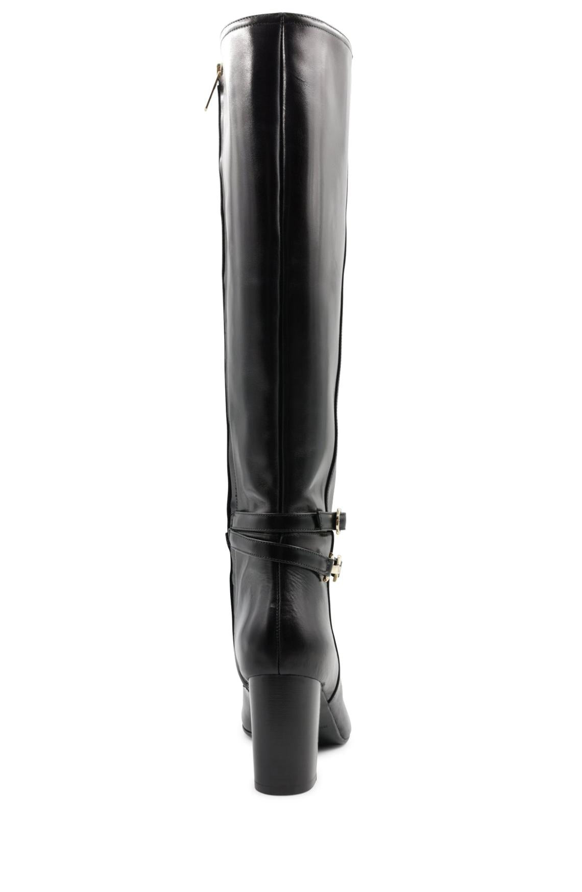 Bruno Magli Boots | Women Adriana Knee High Block Heel Leather Boot - Black