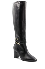 Bruno Magli Boots | Women Adriana Knee High Block Heel Leather Boot - Black