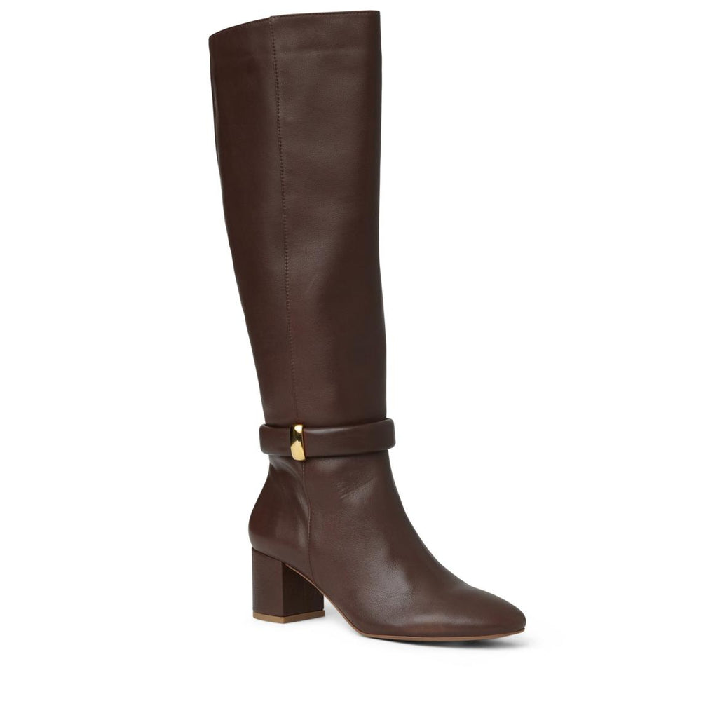 Bruno Magli Boots | Women Victoria Tall Shafted Leather Boot- Brown