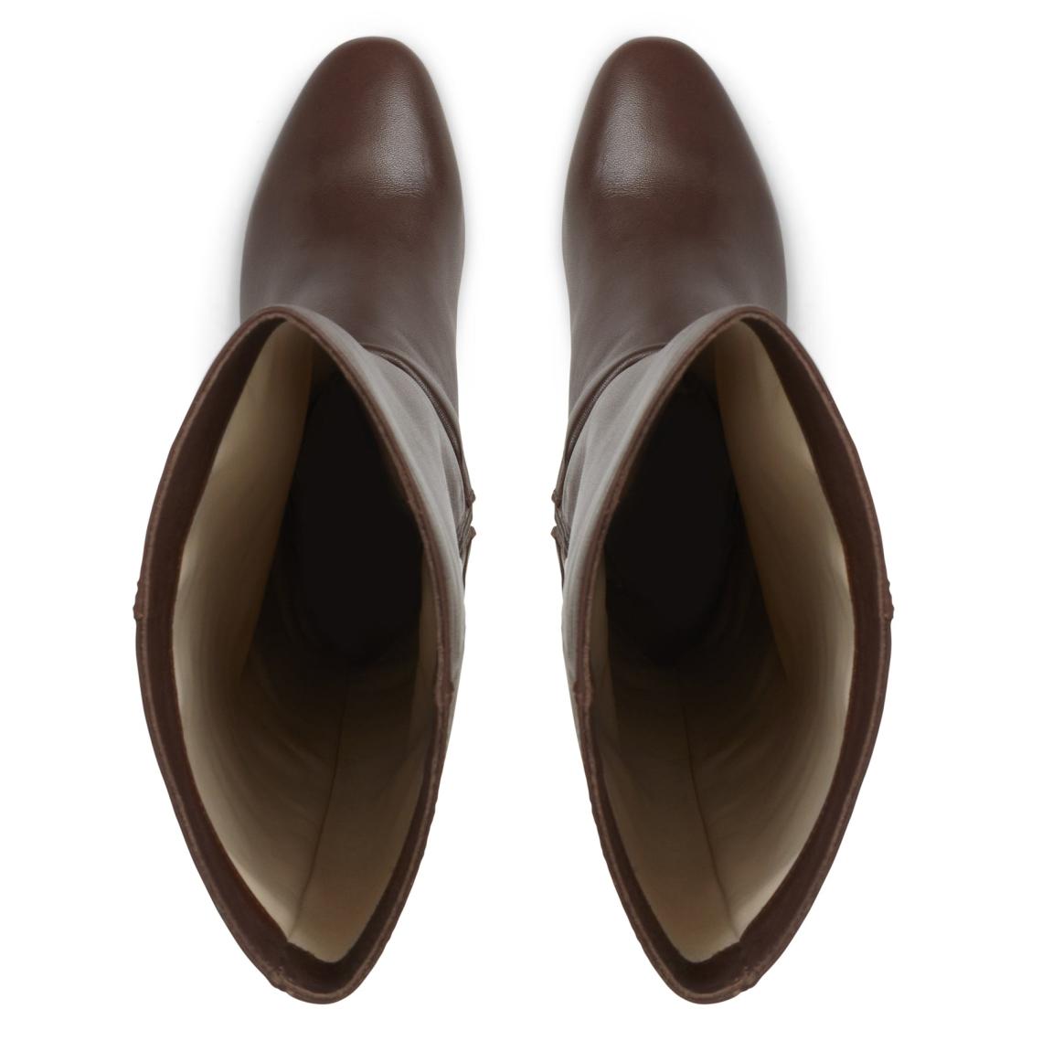 Bruno Magli Boots | Women Victoria Tall Shafted Leather Boot- Brown