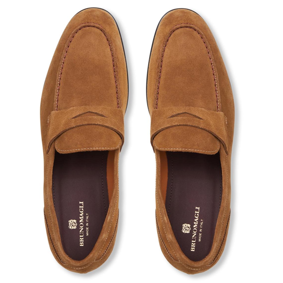 Bruno Magli Casual Shoes | Men Silas Suede Loafer - Cognac