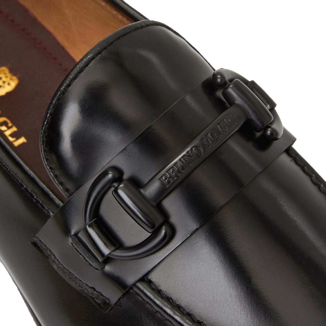 Bruno Magli Dress Shoes | Men Alessio Slip On Black Bit Loafer Black Leather