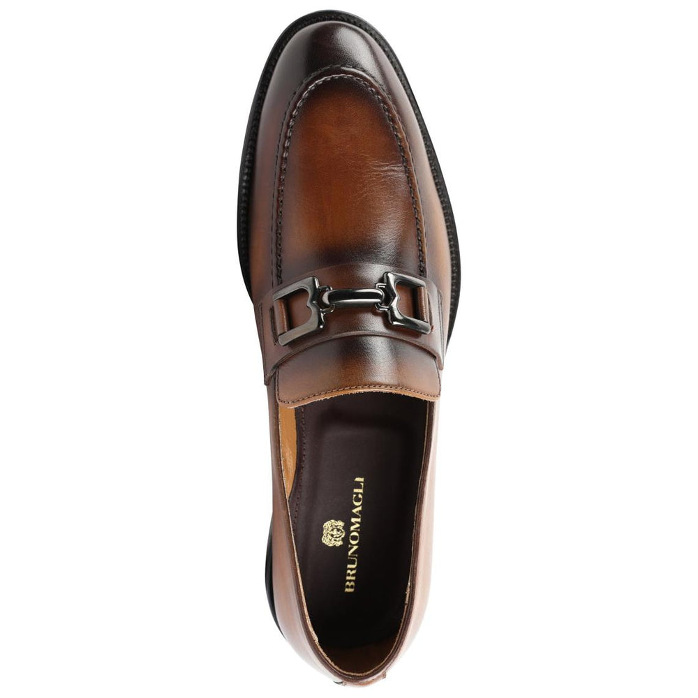 Bruno Magli Dress Shoes | Men Alpha Classic Bit Leather Loafer - Cognac