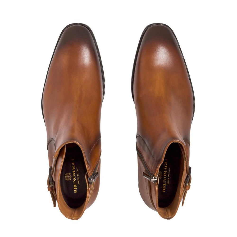 Bruno Magli Dress Shoes | Men Angiolini Leather Dress Boot - Cognac