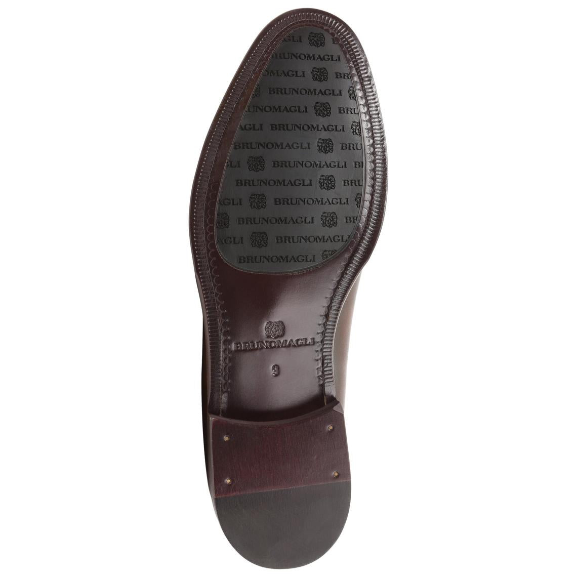 Bruno Magli Dress Shoes | Men Arezzo Burnished Penny Loafer - Cognac/Dark Brown