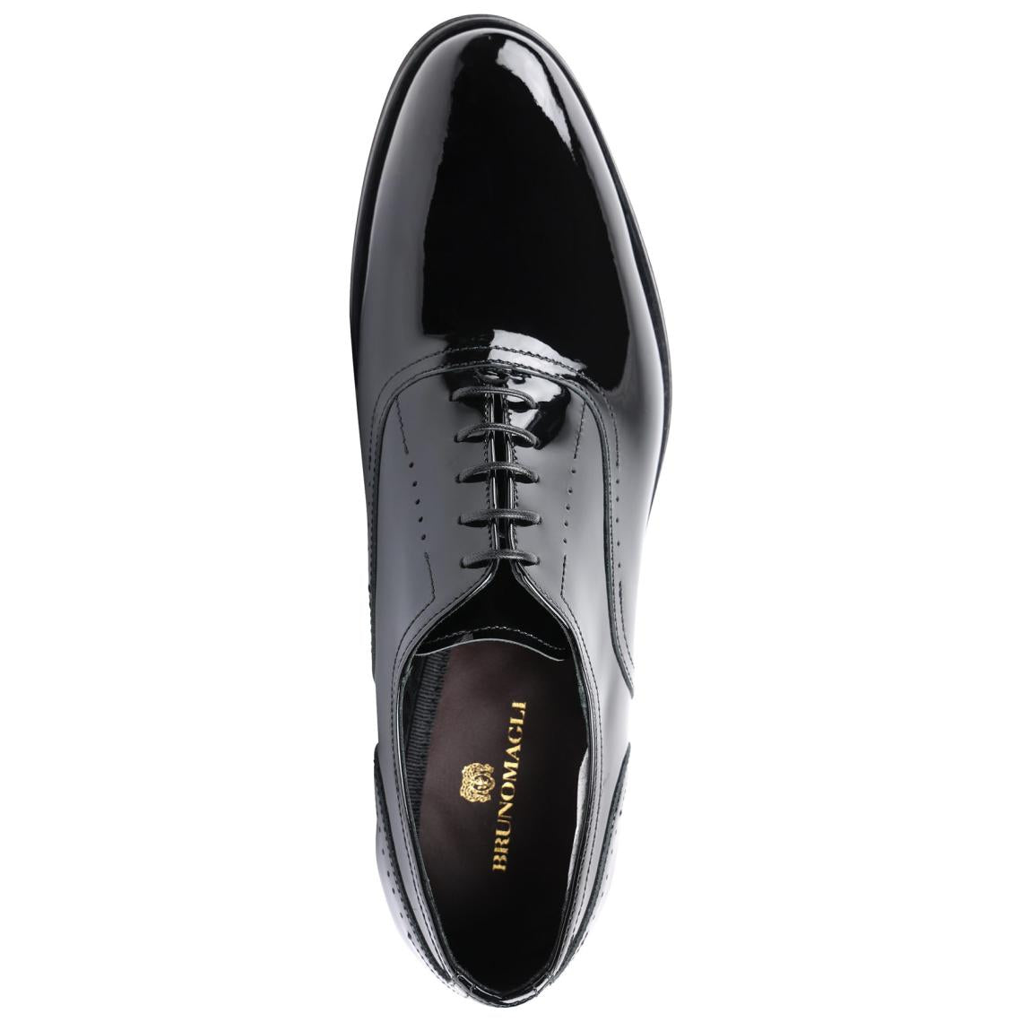 Bruno Magli Dress Shoes | Men Arno Sera Plain-Toe Balmoral Oxford - Black Patent
