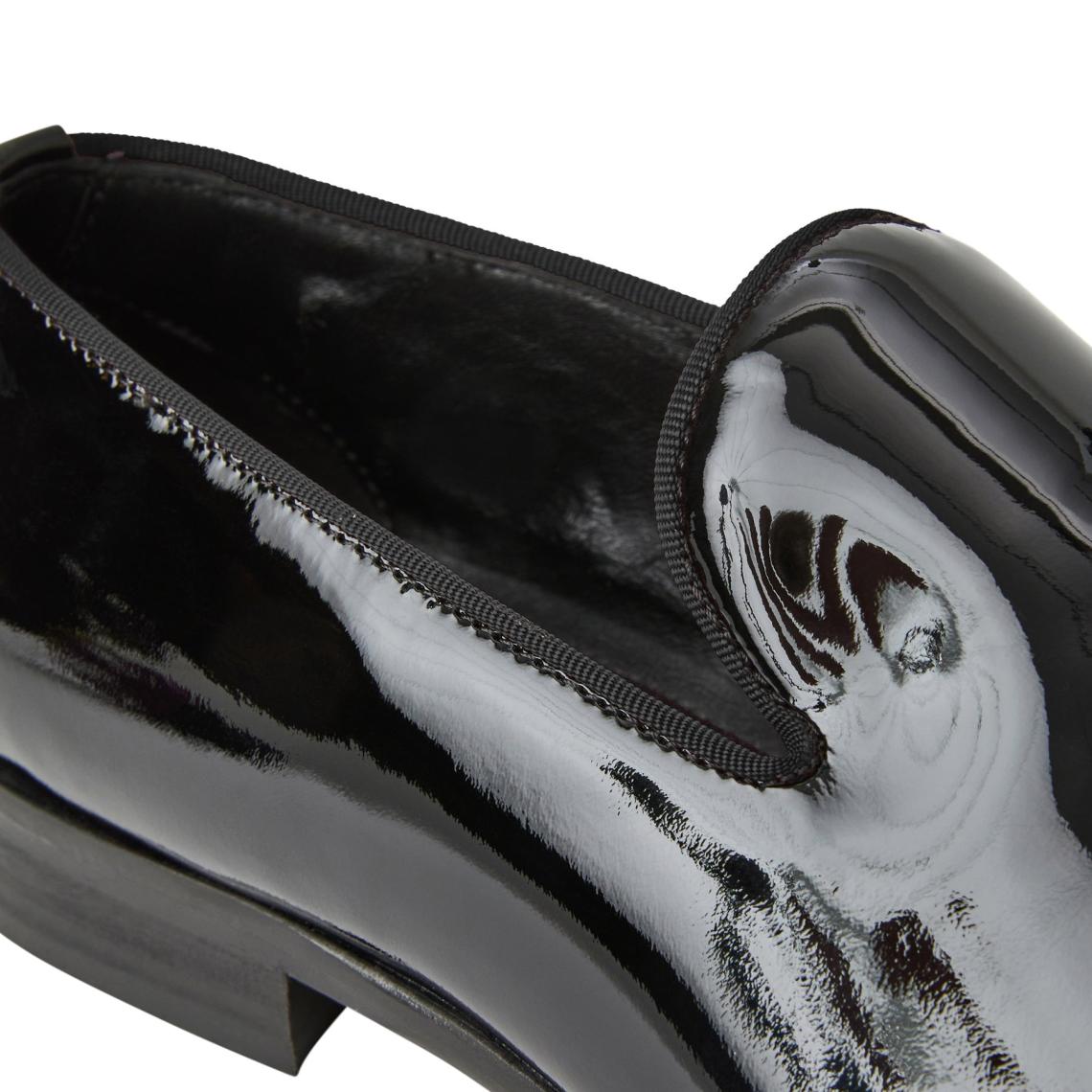 Bruno Magli Dress Shoes | Men Danilo A-Line Patent Leather Smoking Slipper-Black