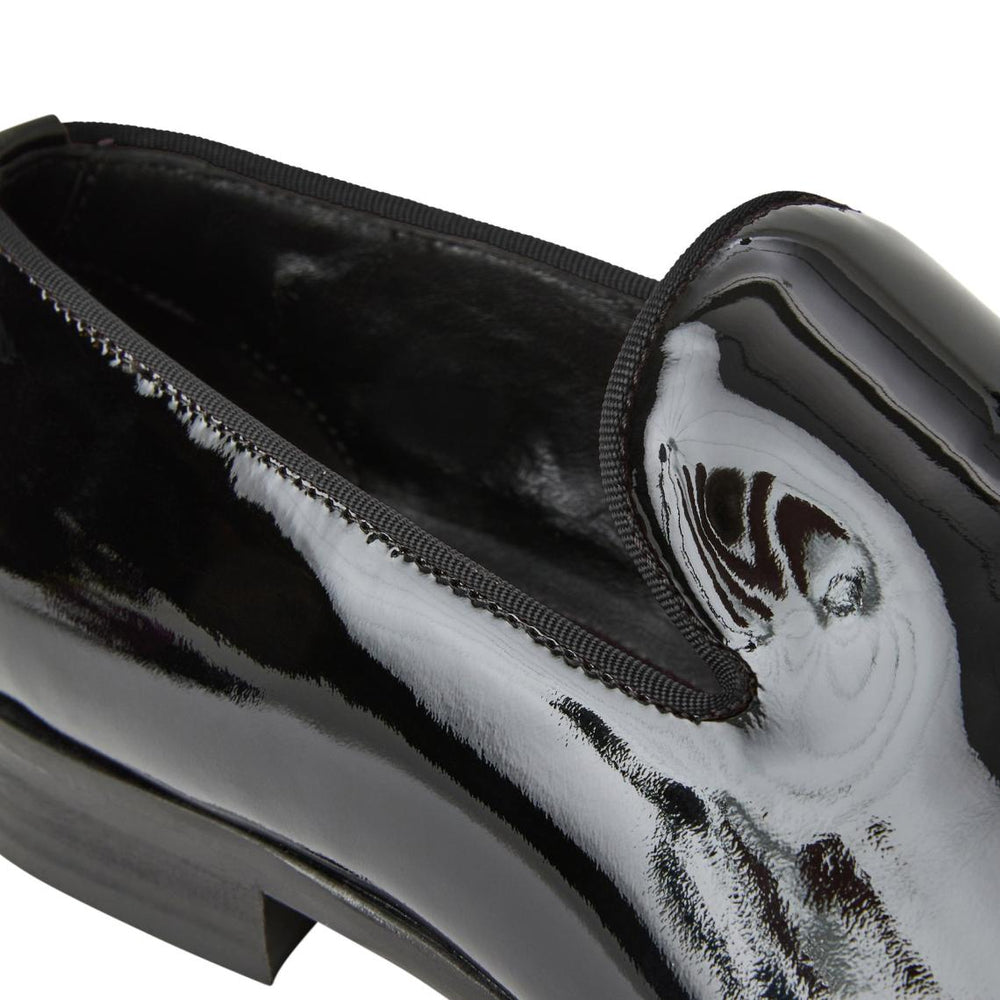Bruno Magli Dress Shoes | Men Danilo A-Line Patent Leather Smoking Slipper-Black