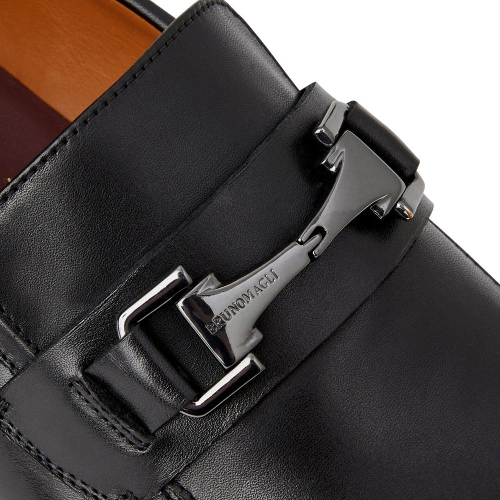 Bruno Magli Dress Shoes | Men Raging Bit Leather Loafer-Black
