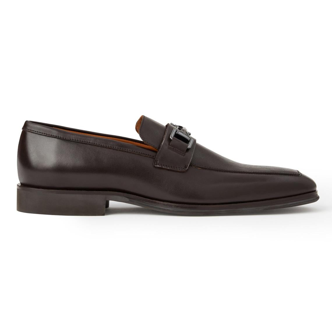 Bruno Magli Dress Shoes | Men Raging Bit Leather Loafer-Brown