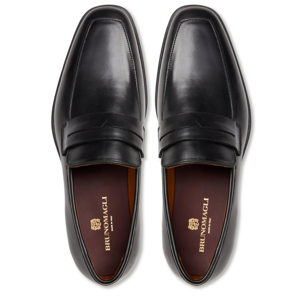 Bruno Magli Dress Shoes | Men Raging Leather Penny Loafer- Black