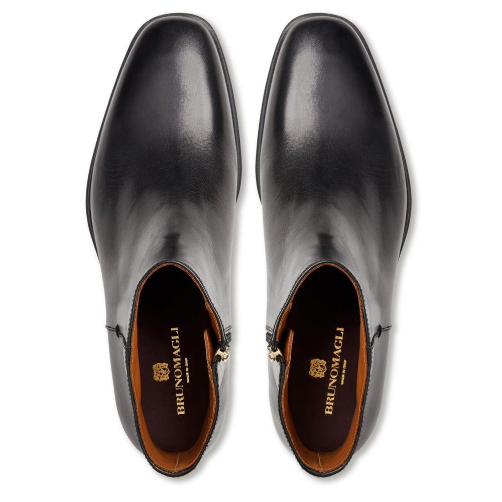 Bruno Magli Dress Shoes | Men Raging Leather Side Zip Boot-Black