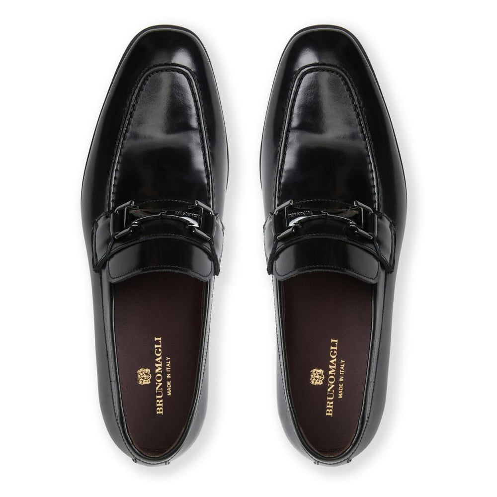 Bruno Magli Dress Shoes | Men Saffo Slip On Black Bit Loafer Black Leather