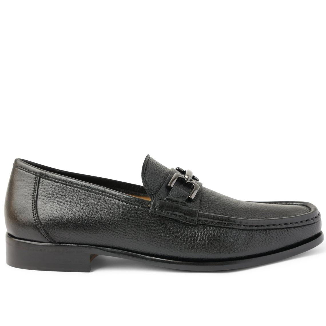Bruno Magli Dress Shoes | Men Trieste Classic Leather Moccasin - Black Cervo