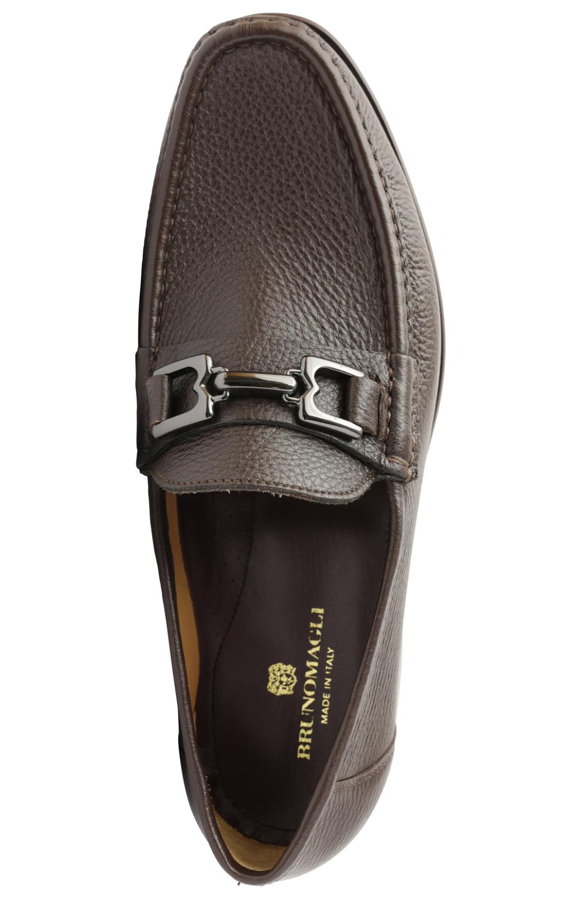 Bruno Magli Dress Shoes | Men Trieste Classic Leather Moccasin - Dark Brown Cervo