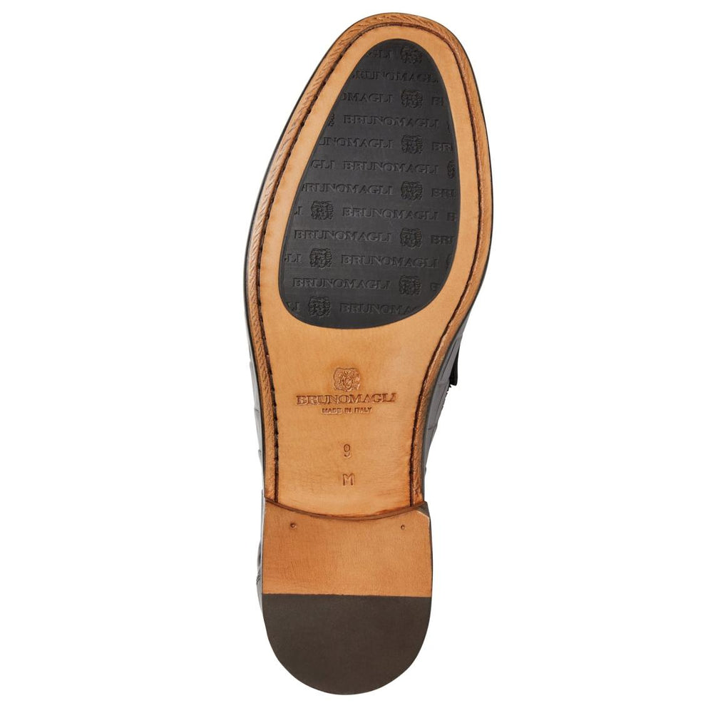 Bruno Magli Dress Shoes | Men Trieste Classic Moccasin- Black Croc