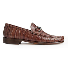 Bruno Magli Dress Shoes | Men Trieste Classic Moccasin- Brown Croc
