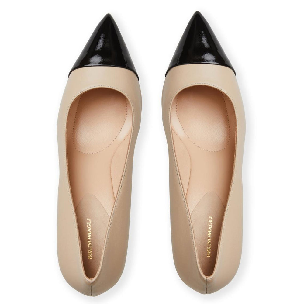 Bruno Magli Evening | Women TARA Pump CREAM/BLACK PATENT