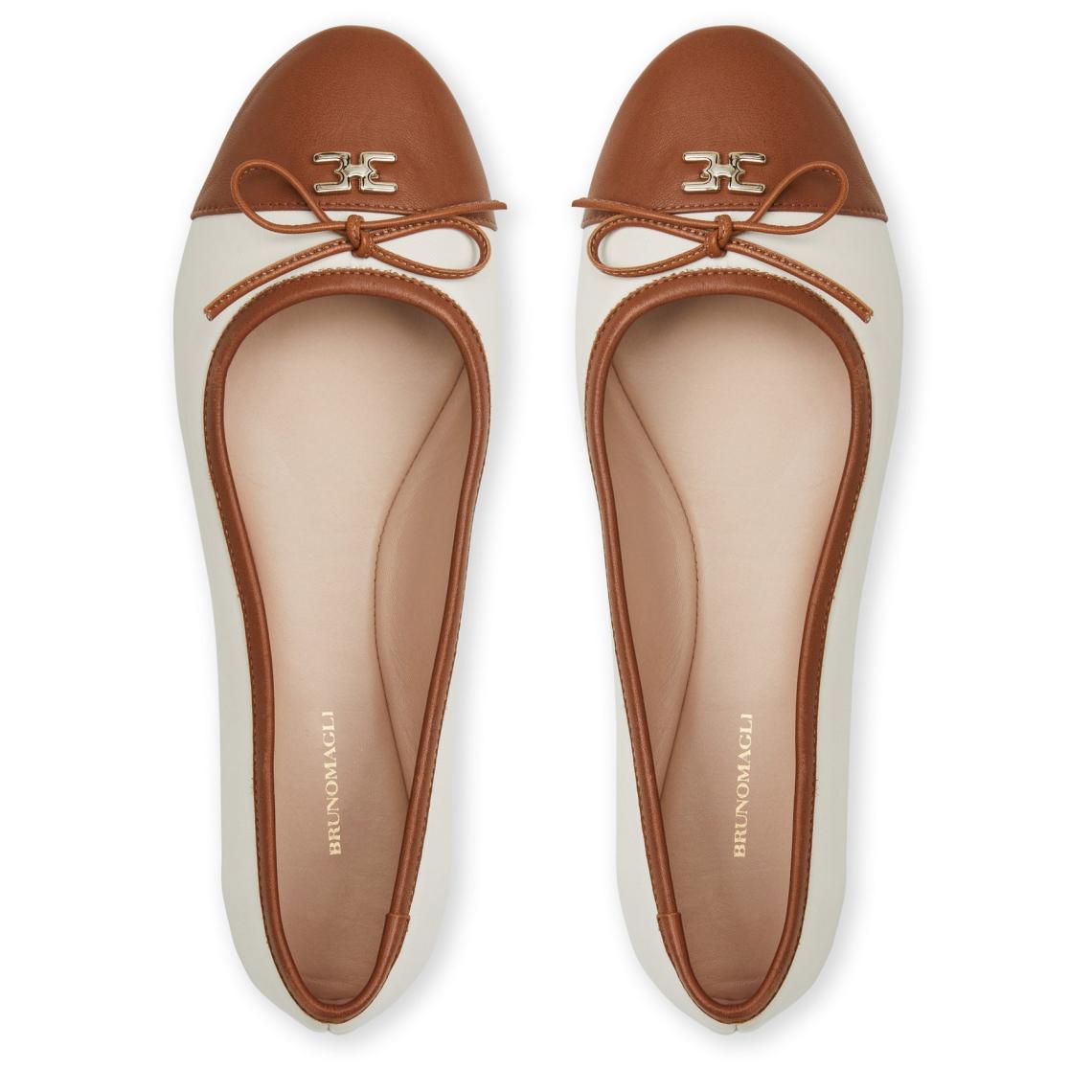 Bruno Magli Flats &amp; Loafers | Women DONATELLA Ballet Flat BROWN/CREAM