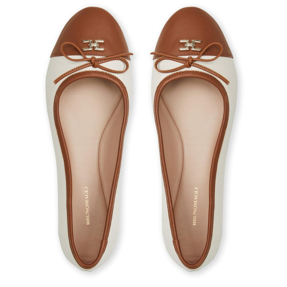 Bruno Magli Flats &amp; Loafers | Women DONATELLA Ballet Flat BROWN/CREAM