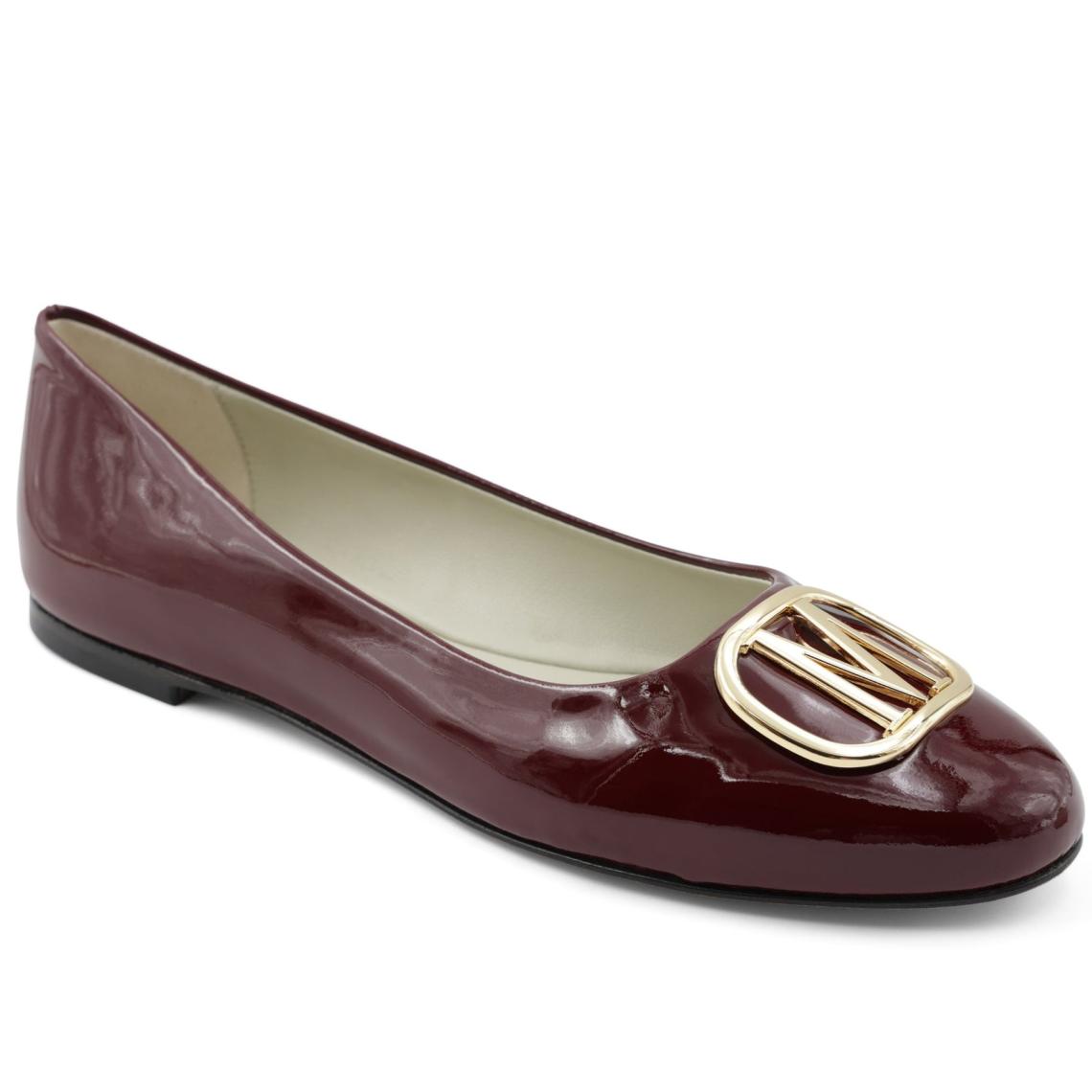 Bruno Magli Flats &amp; Loafers | Women Mimi Signature Leather Ballet Flat - Bordeaux Patent