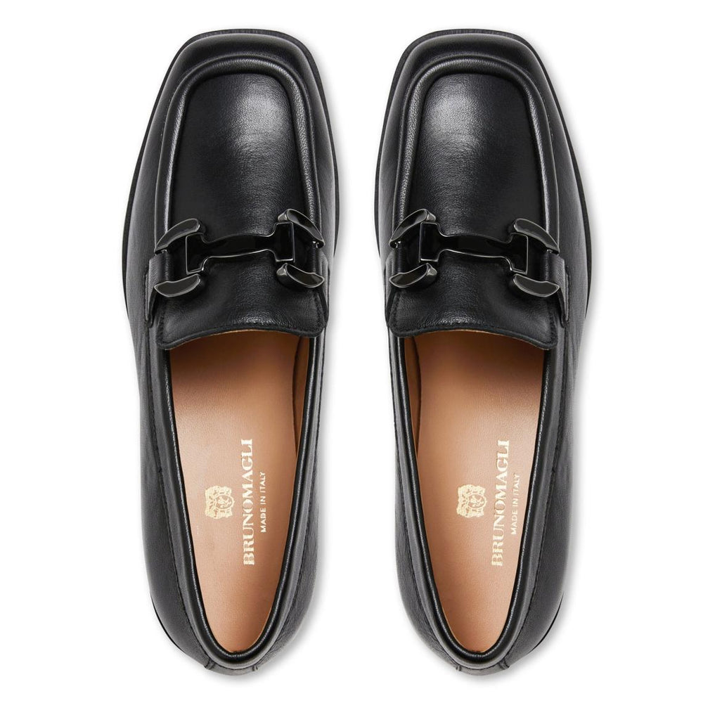 Bruno Magli Flats &amp; Loafers | Women Natalie Square Toe Loafer-Black Leather