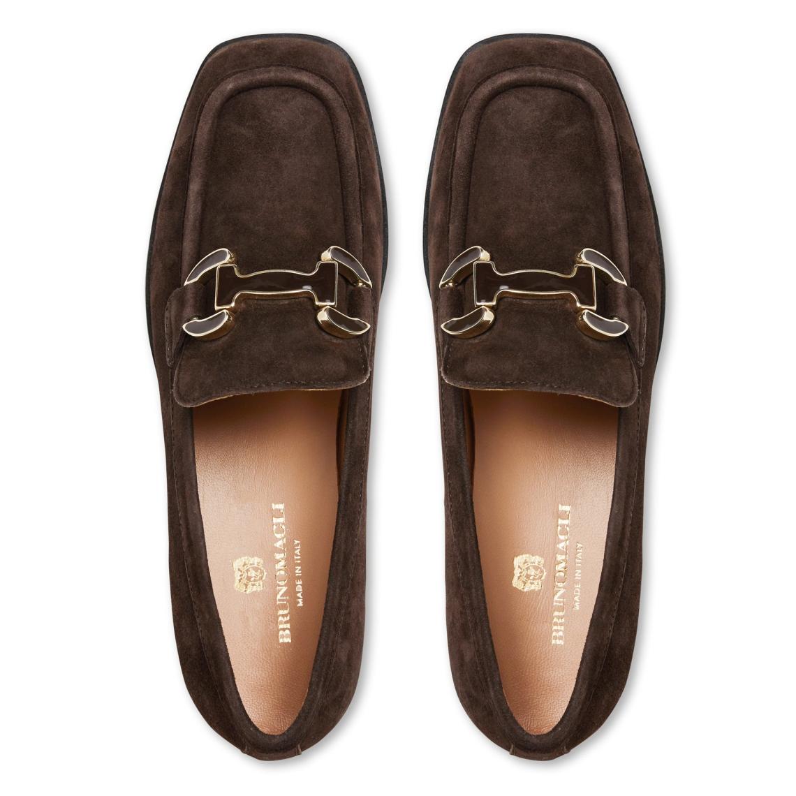 Bruno Magli Flats &amp; Loafers | Women Natalie Square Toe Loafer-Brown Suede