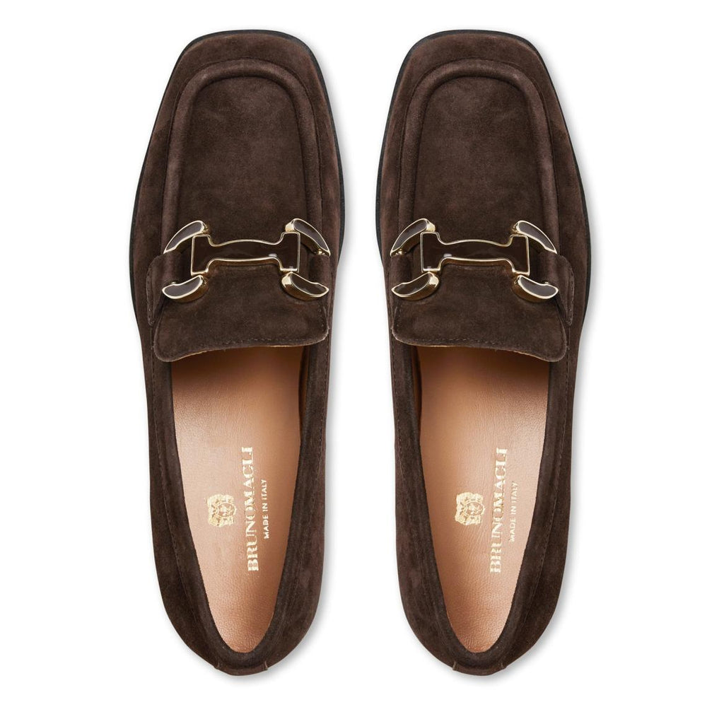 Bruno Magli Flats &amp; Loafers | Women Natalie Square Toe Loafer-Brown Suede