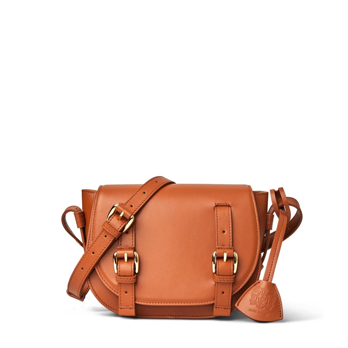 Bruno Magli Handbags | Women Camilla Equestrian Inspired Handbag Cognac Nappa Leather