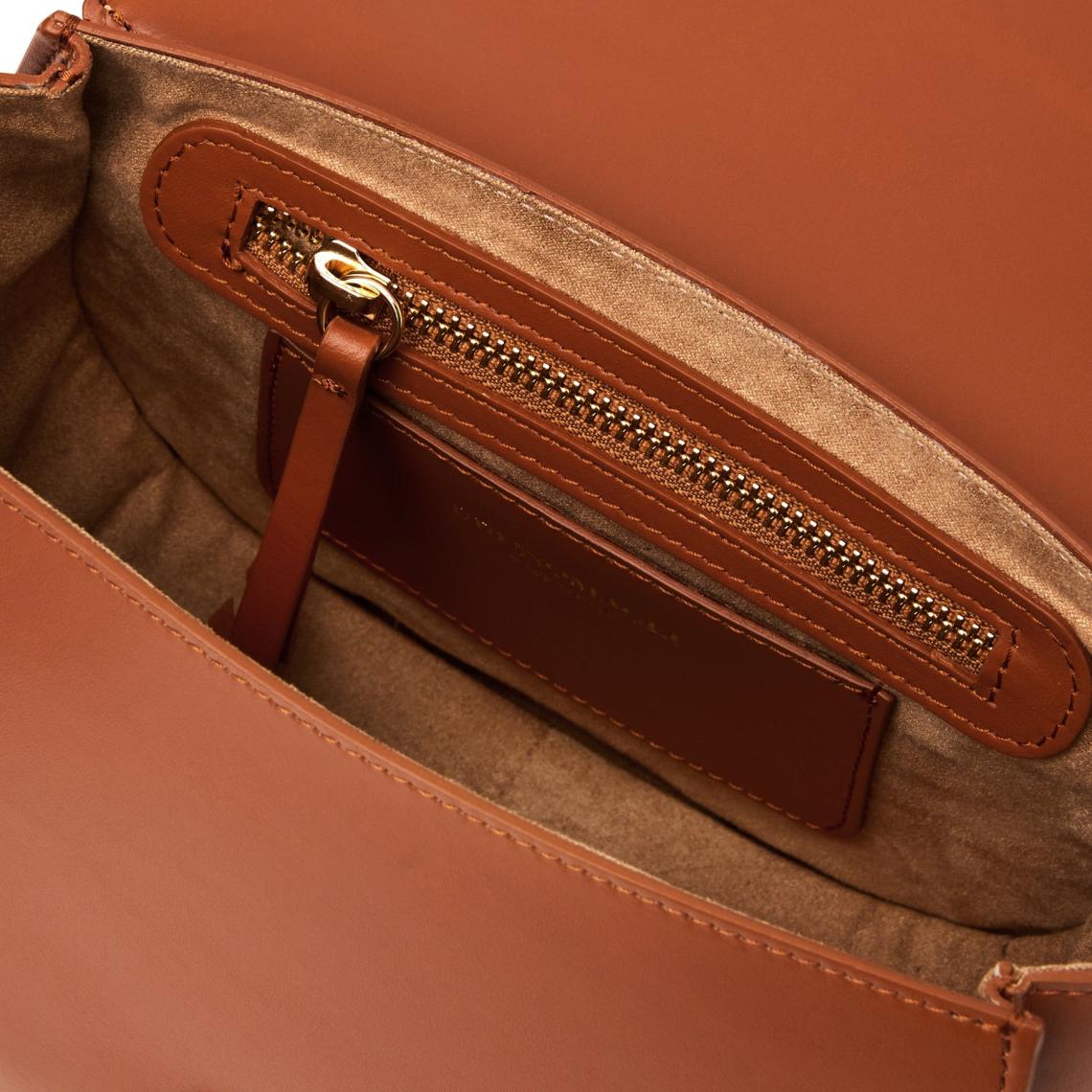 Bruno Magli Handbags | Women Camilla Equestrian Inspired Handbag Cognac Nappa Leather