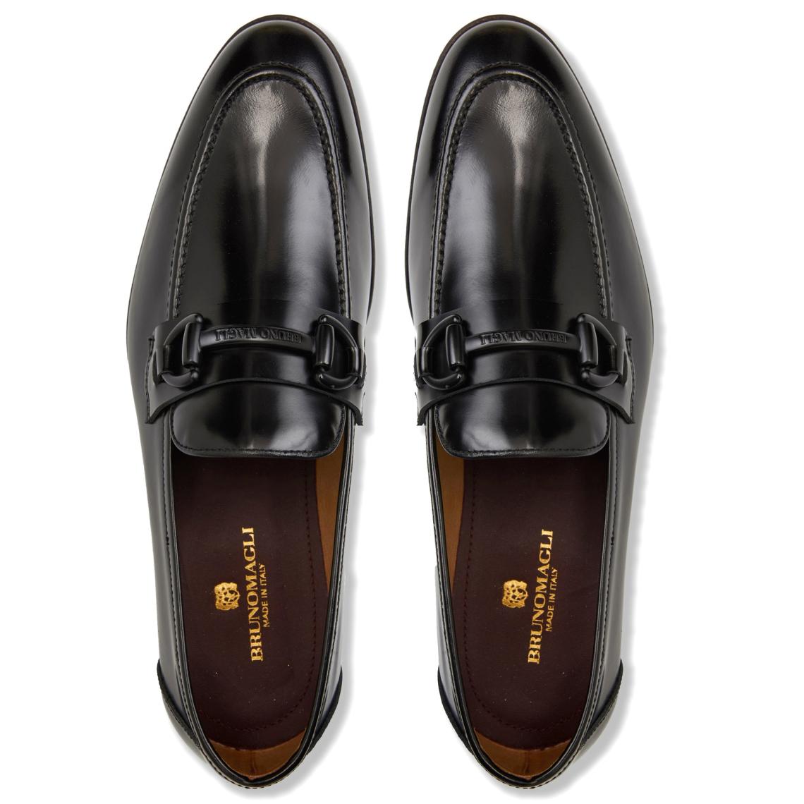 Bruno Magli Loafers &amp; Slip-ons | Men Alessio Slip On Black Bit Loafer Black Leather