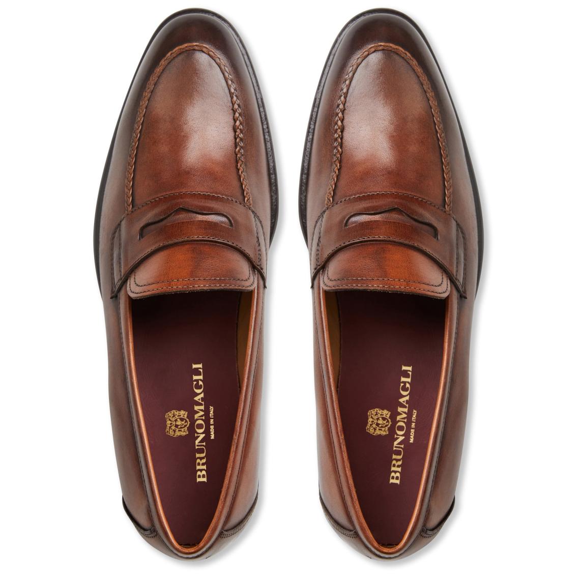 Bruno Magli Loafers &amp; Slip-ons | Men Arden Braided Leather Loafer-Cognac