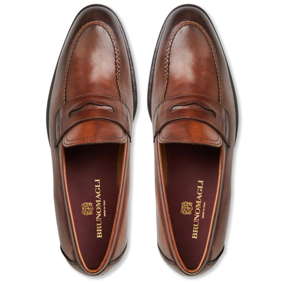 Bruno Magli Loafers &amp; Slip-ons | Men Arden Braided Leather Loafer-Cognac