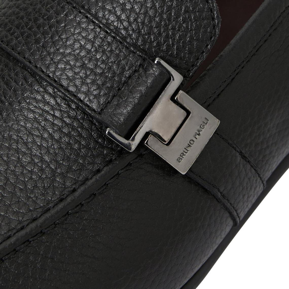 Bruno Magli Loafers &amp; Slip-ons | Men Arlo Slip On Side Bit Loafer Black Leather