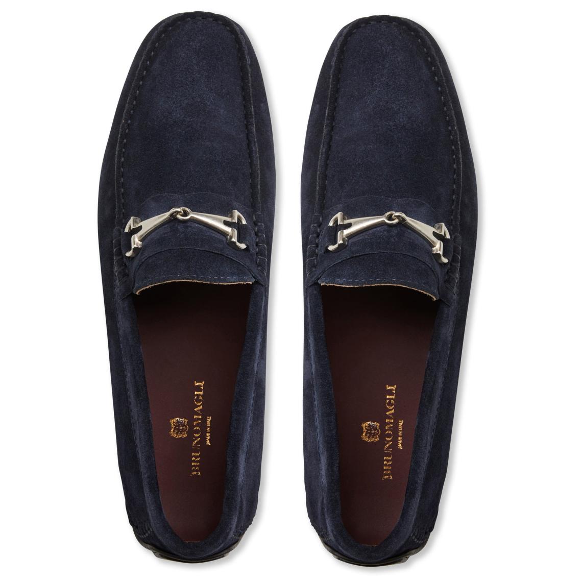 Bruno Magli Loafers &amp; Slip-ons | Men Darius Driving Suede Moccasin-Navy